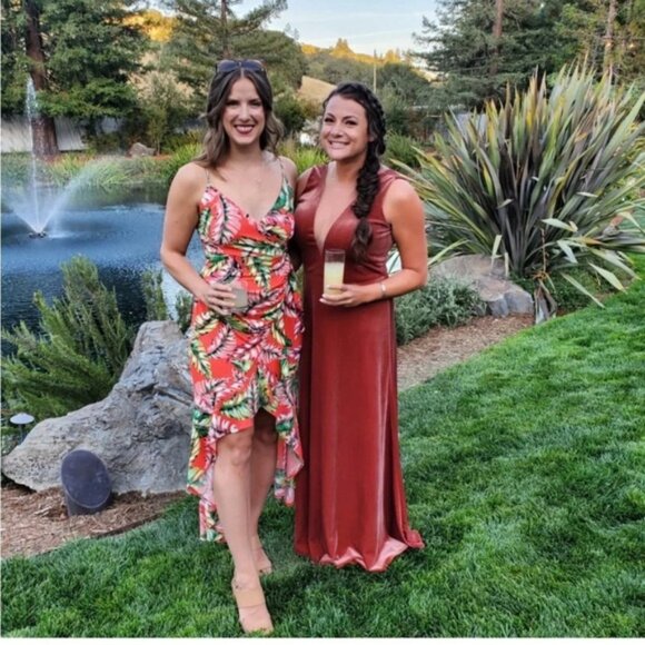 Jenny Yoo Logan Velvet Sleeveless Illusion Plunging V-Neck Gown Maxi Dress 2 - Picture 5 of 16